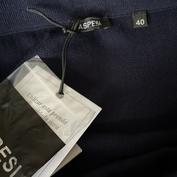 NWT Women’s ASPESI Oxford knit Maglia A-Line Maxi Skirt / Navy / Small - Picture 12 of 15